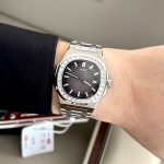 ĐỒNG HỒ NAM I&W Carnival 721G - Mặt Xám - Viền Đính Đá - Dây Thép - Automatic - Kính Sapphire — ảnh 2
