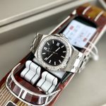 ĐỒNG HỒ NAM I&W Carnival 721G - Mặt Đen - Viền Đính Đá - Dây Thép - Automatic - Kính Sapphire — ảnh 4