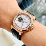 ĐỒNG HỒ NAM Carnival 8128G - Dây Da - Mặt Trắng Open Heart - Automatic - Kính Sapphire — ảnh 5