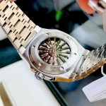 ĐỒNG HỒ NAM Carnival 8128G - Mặt Nâu Cafe - Viền Đính Đá - Dây Thép - Automatic - Kính Sapphire — ảnh 4