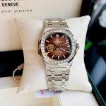 ĐỒNG HỒ NAM Carnival 8128G - Mặt Nâu Cafe - Viền Đính Đá - Dây Thép - Automatic - Kính Sapphire — ảnh 10