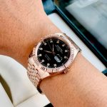 ĐỒNG HỒ NAM I&W Carnival 8131G  Dây Thép Vàng - Mặt đen - Automatic - Kính Sapphire — ảnh 8