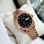 ĐỒNG HỒ NAM I&W Carnival 8131G  Dây Thép Vàng - Mặt đen - Automatic - Kính Sapphire — ảnh 6
