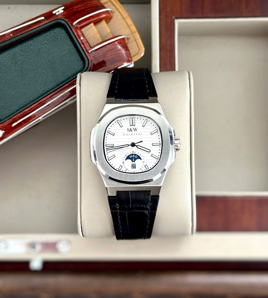 ĐỒNG HỒ NAM I&W Carnival 735G Dây Thép - Mặt Trắng- Automatic - Kính Sapphire