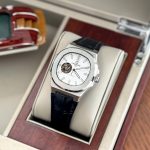 ĐỒNG HỒ NAM Carnival 8128G - Dây Da - Mặt Trắng Open Heart - Viền Trắng Trơn - Automatic - Kính Sapphire — ảnh 5