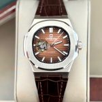 ĐỒNG HỒ NAM Carnival 8128G - Dây Da - Mặt Nâu Open Heart - Viền Trắng Trơn - Automatic - Kính Sapphire — ảnh 1