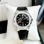 ĐỒNG HỒ NAM Carnival 8128G - Dây Da - Mặt Đen Open Heart - Viền Trắng Trơn - Automatic - Kính Sapphire — ảnh 4
