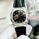 ĐỒNG HỒ NAM Carnival 8128G - Dây Da - Mặt Đen Open Heart - Viền Trắng Trơn - Automatic - Kính Sapphire — ảnh 5