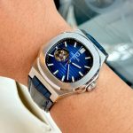 ĐỒNG HỒ NAM Carnival 8128G - Dây Da - Mặt Xanh Open Heart - Viền Trắng Trơn - Automatic - Kính Sapphire — ảnh 4