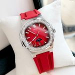 ĐỒNG HỒ NAM I&W Carnival 735G Dây Cao Su - Mặt Đá Đỏ- Automatic - Kính Sapphire — ảnh 8