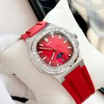 ĐỒNG HỒ NAM I&W Carnival 735G Dây Cao Su - Mặt Đá Đỏ- Automatic - Kính Sapphire — ảnh 3