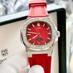 ĐỒNG HỒ NAM I&W Carnival 735G Dây Cao Su - Mặt Đá Đỏ- Automatic - Kính Sapphire — ảnh 4