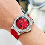ĐỒNG HỒ NAM I&W Carnival 735G Dây Cao Su - Mặt Đá Đỏ- Automatic - Kính Sapphire — ảnh 5