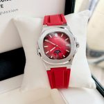 ĐỒNG HỒ NAM I&W Carnival 735G Dây Cao Su - Mặt Trơn Đỏ- Automatic - Kính Sapphire — ảnh 8