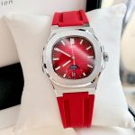 ĐỒNG HỒ NAM I&W Carnival 735G Dây Cao Su - Mặt Trơn Đỏ- Automatic - Kính Sapphire — ảnh 6