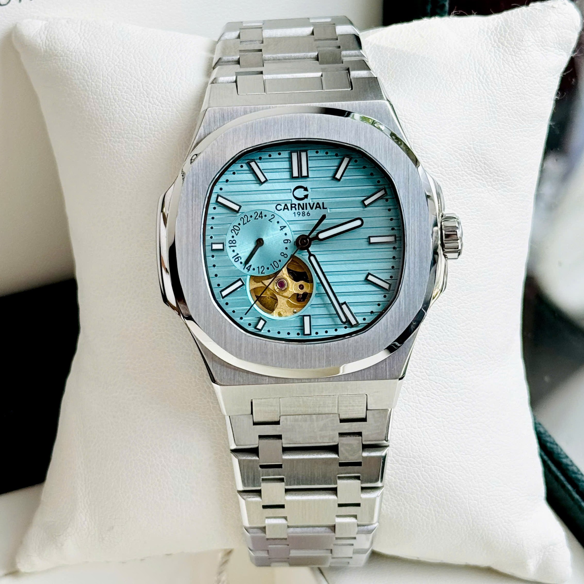 ĐỒNG HỒ NAM Carnival 8159G-VT-XD - Dây Thép - Mặt Tiffany Open Heart - Automatic - Kính Sapphire