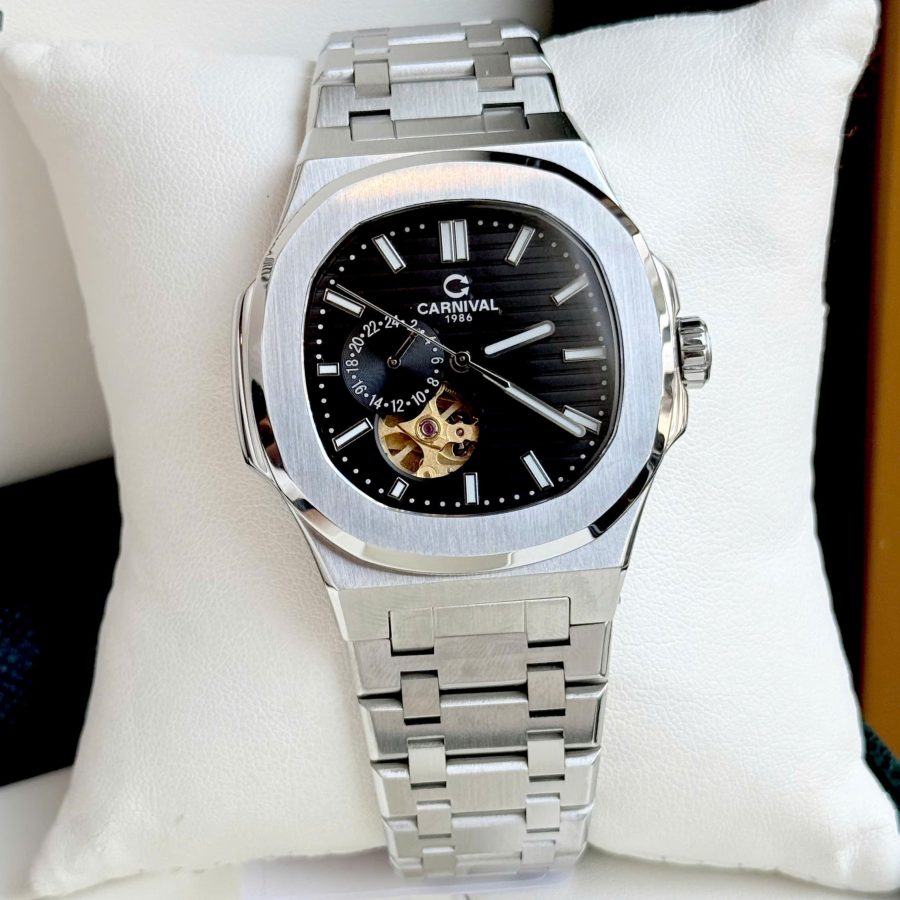 ĐỒNG HỒ NAM Carnival 8159G-VT-XD - Dây Thép - Black Open Heart - Automatic - Kính Sapphire