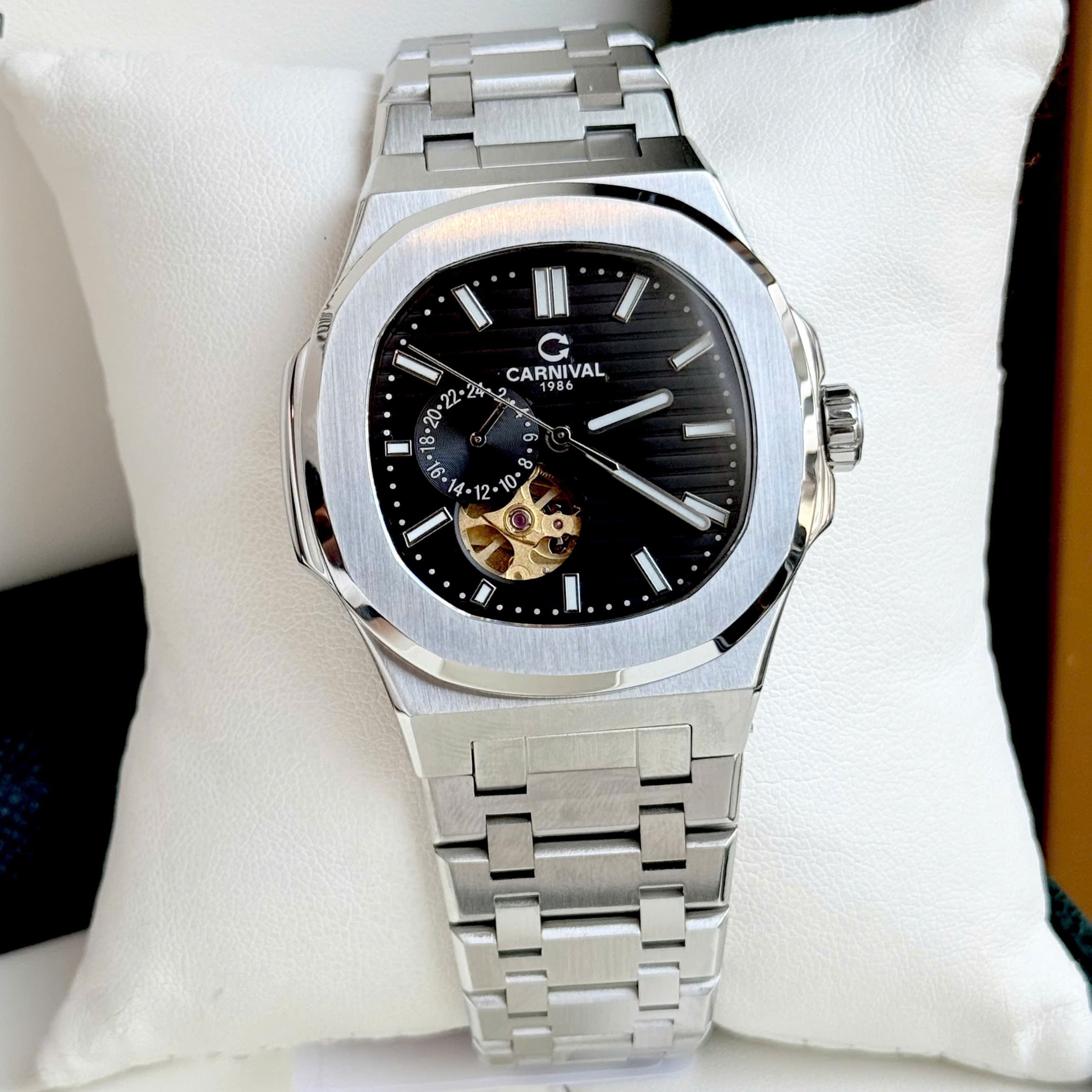 ĐỒNG HỒ NAM Carnival 8159G-VT-XD - Dây Thép - Black Open Heart - Automatic - Kính Sapphire