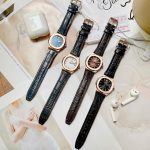 ĐỒNG HỒ Nữ Carnival 8161L- Mặt Xanh -Dây Da Viền Vàng- Pin - Kính Sapphire — ảnh 2