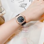 ĐỒNG HỒ Nữ Carnival 8160L-VH-DD-D- Mặt Đen -Dây Da Viền Vàng - Pin - Kính Sapphire — ảnh 5