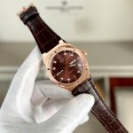 ĐỒNG HỒ NAM I&W CARNIVAL 751G Rose Cà Phê – Dây Da – Automatic- Kính Sapphire — ảnh 5