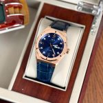 ĐỒNG HỒ NAM I&W CARNIVAL 751G Rose Xanh Dương – Dây Da – Automatic- Kính Sapphire — ảnh 2
