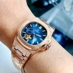 ĐỒNG HỒ NAM Carnival 8159G - Dây Thép Vàng - Blue Open Heart - Automatic - Kính Sapphire — ảnh 2