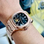 ĐỒNG HỒ NAM Carnival 8159G - Dây Thép Vàng - Đen Open Heart - Automatic - Kính Sapphire — ảnh 2