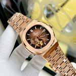 ĐỒNG HỒ NAM Carnival 8159G - Dây Thép Vàng - Nâu Cafe Open Heart - Automatic - Kính Sapphire — ảnh 5