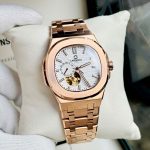 ĐỒNG HỒ NAM Carnival 8159G - Dây Thép Vàng - Trắng Open Heart - Automatic - Kính Sapphire — ảnh 7