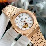 ĐỒNG HỒ NAM Carnival 8159G - Dây Thép Vàng - Trắng Open Heart - Automatic - Kính Sapphire — ảnh 3