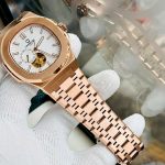 ĐỒNG HỒ NAM Carnival 8159G - Dây Thép Vàng - Trắng Open Heart - Automatic - Kính Sapphire — ảnh 5