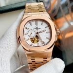 ĐỒNG HỒ NAM Carnival 8159G - Dây Thép Vàng - Trắng Open Heart - Automatic - Kính Sapphire — ảnh 6