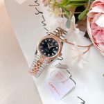 ĐỒNG HỒ Nữ Carnival 8131L-CH-D-Mặt Đen - Demi Vàng Hồng - Pin - Kính Sapphire — ảnh 8