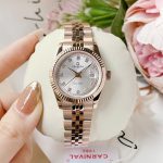 ĐỒNG HỒ Nữ Carnival 8131L-VH-T-Mặt Bạc - Dây Thép Vàng - Pin - Kính Sapphire — ảnh 1