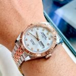 Đồng Hồ Nam Carnival 8131G  Dây Thép Demi - Mặt Xà Cừ Bạc - Automatic - Kính Sapphire — ảnh 7