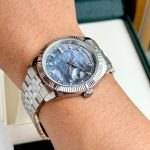 Đồng Hồ Nam Carnival 8190G-VT-DK DAYDATE-Thép Bạc-Mặt Xà Cừ Tím-Pin-Kính Sapphire — ảnh 7