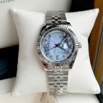 Đồng Hồ Nam Carnival 8190G-VT-DK DAYDATE-Thép Bạc-Mặt Xà Cừ Tím-Pin-Kính Sapphire — ảnh 1