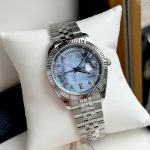 Đồng Hồ Nam Carnival 8190G-VT-DK DAYDATE-Thép Bạc-Mặt Xà Cừ Tím-Pin-Kính Sapphire — ảnh 5