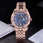 Đồng Hồ Nam Carnival 8190G-VH-DK DAYDATE-Thép Vàng-Mặt Xà Cừ Tím-Pin-Kính Sapphire — ảnh 1