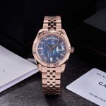 Đồng Hồ Nam Carnival 8190G-VH-DK DAYDATE-Thép Vàng-Mặt Xà Cừ Tím-Pin-Kính Sapphire — ảnh 4