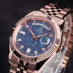 Đồng Hồ Nam Carnival 8190G-VH-DK DAYDATE-Thép Vàng-Mặt Xà Cừ Tím-Pin-Kính Sapphire — ảnh 6
