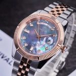 Đồng Hồ Nam Carnival 8190G-CH-DK DAYDATE-Thép Demi-Mặt Xà Cừ Tím-Pin-Kính Sapphire — ảnh 10