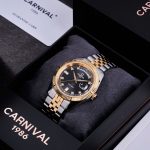 Đồng Hồ Nam Carnival 8190G-CH-D DAYDATE-Thép Demi-Mặt Đen-Pin-Kính Sapphire — ảnh 3