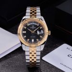 Đồng Hồ Nam Carnival 8190G-CH-D DAYDATE-Thép Demi-Mặt Đen-Pin-Kính Sapphire — ảnh 1