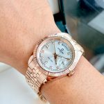 Đồng Hồ Nam Carnival 8190G-VH-T DAYDATE-Thép Vàng-Mặt Trắng-Pin-Kính Sapphire — ảnh 7