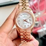 Đồng Hồ Nam Carnival 8190G-VH-T DAYDATE-Thép Vàng-Mặt Trắng-Pin-Kính Sapphire — ảnh 4