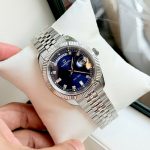 Đồng Hồ Nam Carnival 8190G-VT-X DAYDATE-Thép Bạc-Mặt Xanh-Pin-Kính Sapphire — ảnh 8