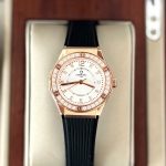 Đồng Hồ Nữ Carnival 8173L2-VH-DCS-T-Viền Vàng Hồng-Dây Cao Su-Mặt Trắng-Pin-Kính Sapphire — ảnh 1