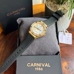 Đồng Hồ Nữ Carnival 8173L2-VV-DCS-T-Viền Vàng-Dây Cao Su-Mặt Trắng-Pin-Kính Sapphire — ảnh 5
